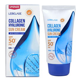 LEBELAGE Collagen Hyaluronic Sunscreen SPF50+ PA++++ Moisturizing Sunblock for Radiant Skin Protection with Centella Extract _ Made in Korea
